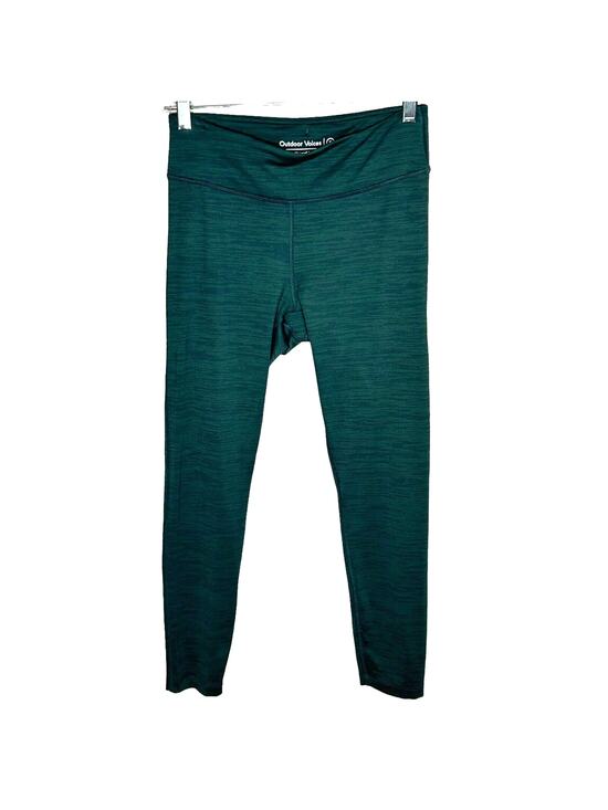 Outdoor Voices Pants - Outdoor Voices Leggings Size M Green Space Dye 25" Length Cropped Activewear
